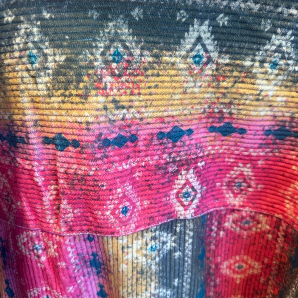 Savanna Jane Multicolor Button Down Jacket with Pockets - Size Large - Picture 8 of 11